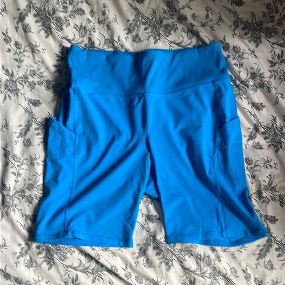 Torrid Blue Bike Shorts with Elastic Waistband